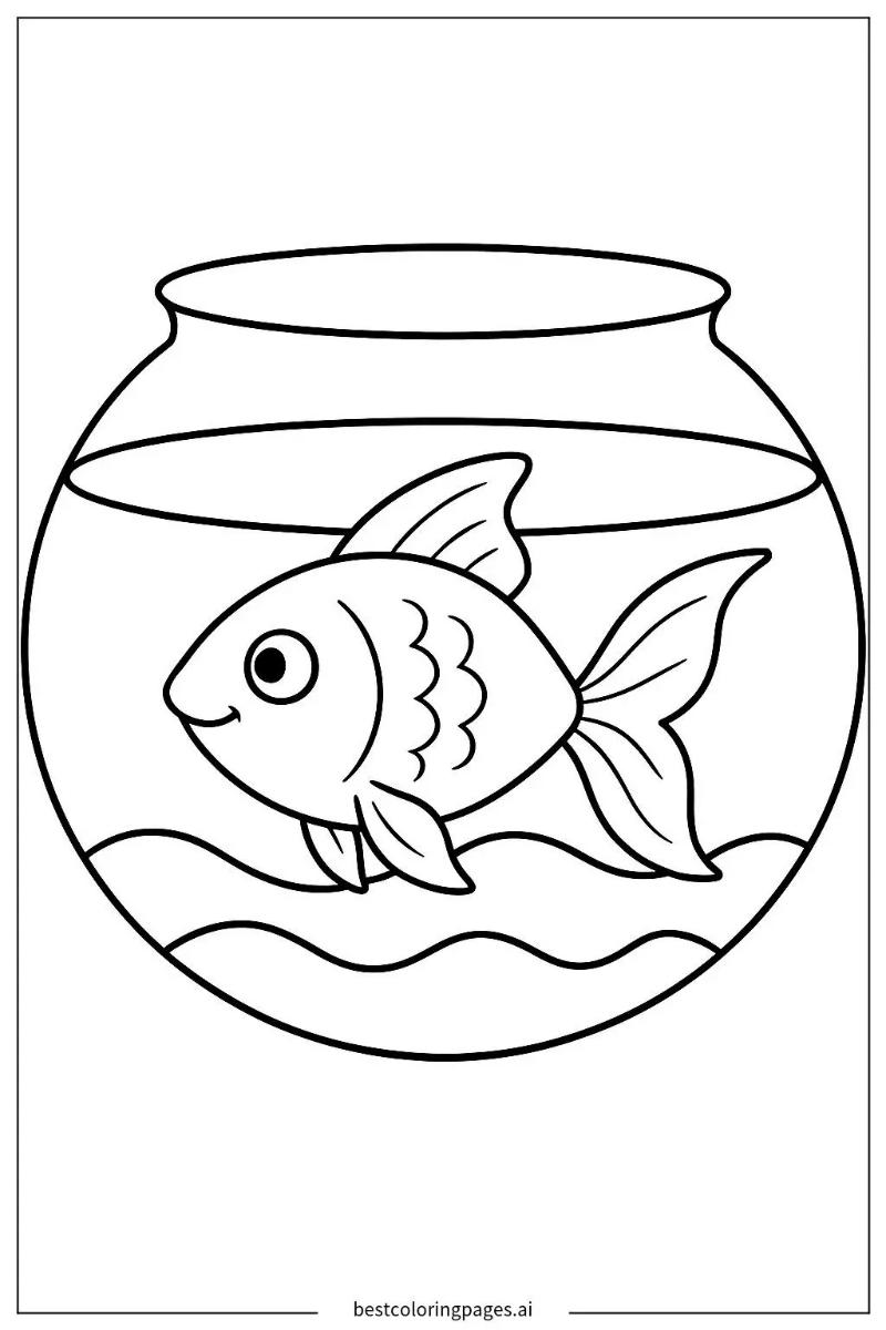 99+ Tranh tô màu con cá – Giúp bé sáng tạo & học hỏi 2 Tranh tô màu con cá vàng 1