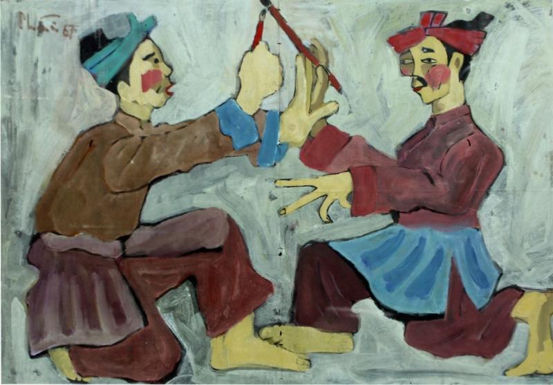 Tác phẩm khắc họa sinh động các nhân vật Chèo, lưu giữ vẻ đẹp mộc mạc và hóm hỉnh của văn hóa dân gian Việt Nam