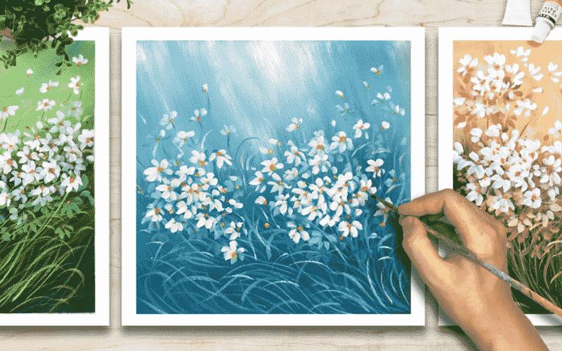 Tranh Acrylic hiện đại tối giản