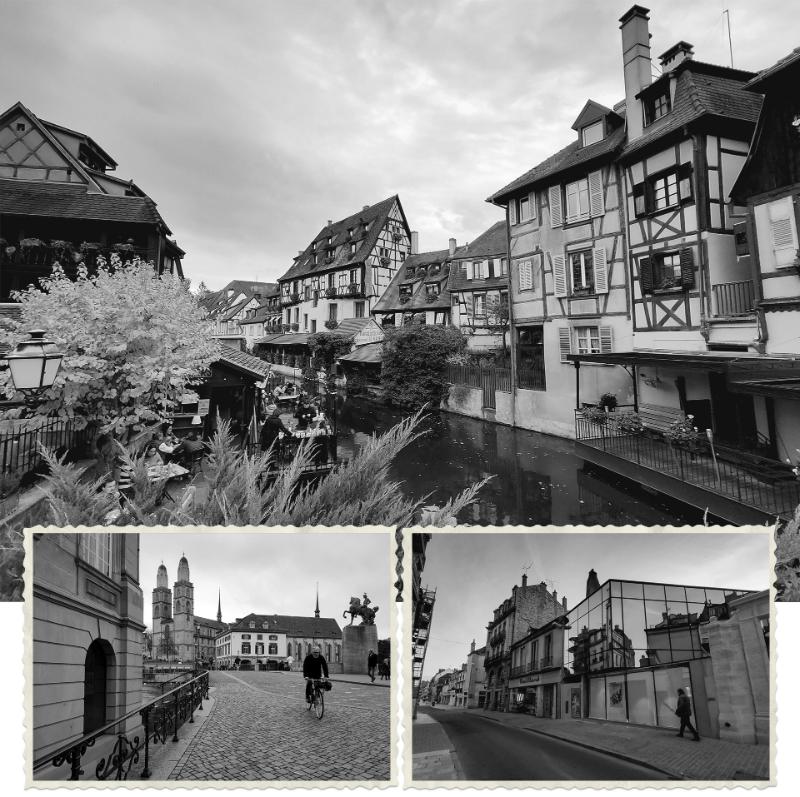 Tranh kiến trúc đen trắng