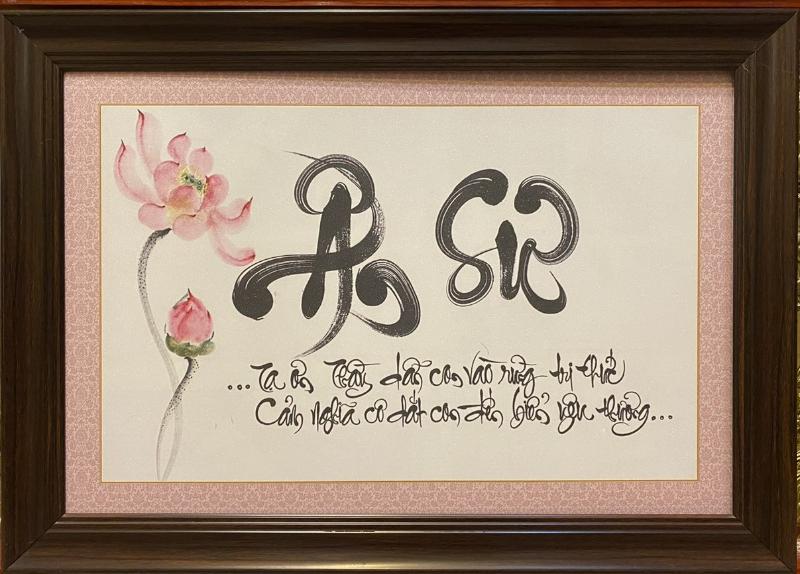 Tranh Thư Pháp Ân Sư – Món quà tri ân thầy cô đầy ý nghĩa 2 Tranh thư pháp ân sư