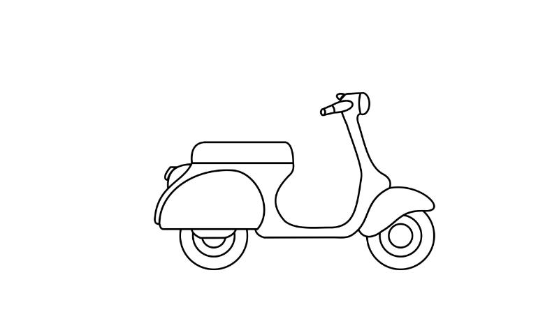 Tranh tô màu xe vespa