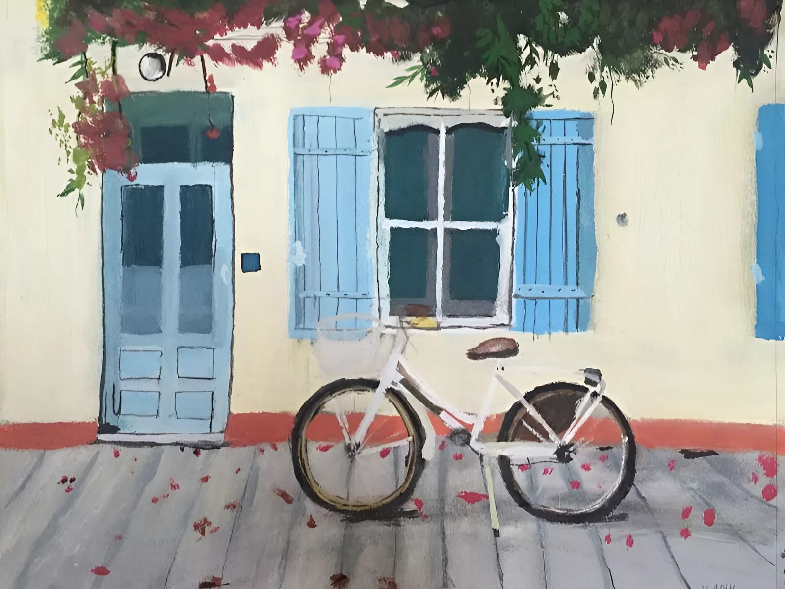 Tranh xe đạp – Vẻ đẹp hoài niệm và mộc mạc trong nghệ thuật 1 img-tranh-xe-dap