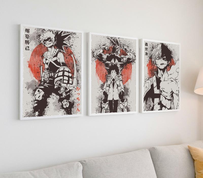 99+ Tranh Anime Decor Đẹp, Độc Đáo, Hợp Xu Hướng 2025 12 Decor phòng ngủ theo phong cách Nhật Bản (Japandi) kết hợp với tranh anime girl dễ thương
