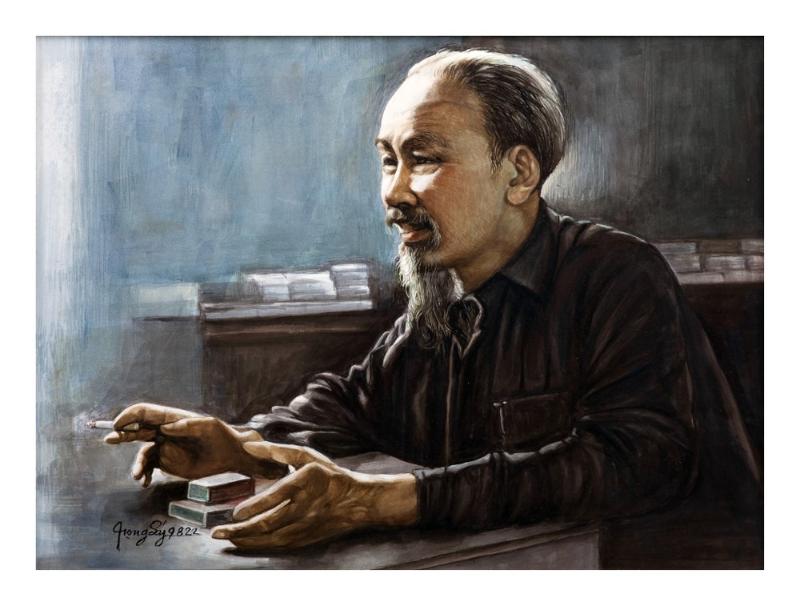 Hình ảnh Người hiền từ, giản dị mang đến nguồn năng lượng tích cực và sự trang nghiêm cho không gian