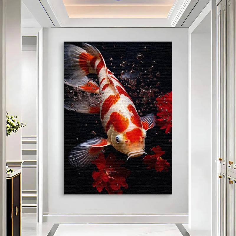 Biểu tượng cá Koi kiên định vươn lên, mang lại tài lộc và nghị lực sống tích cực
