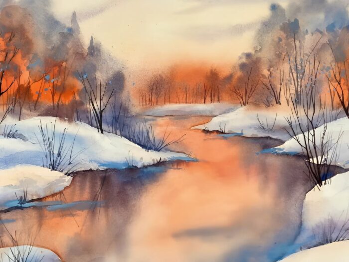 tranh phong cảnh mùa đông