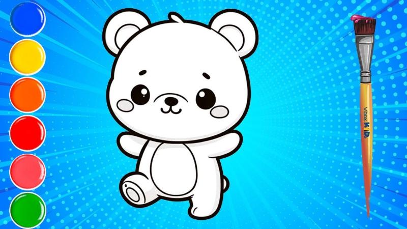 Tranh tô màu con gấu dễ thương giúp bé phát triển sáng tạo 8 Tranh tô màu con gấu giúp trẻ phát triển khả năng tư duy, quan sát và phối màu linh hoạt