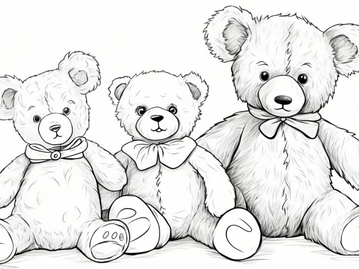 tranh tô màu con gấu