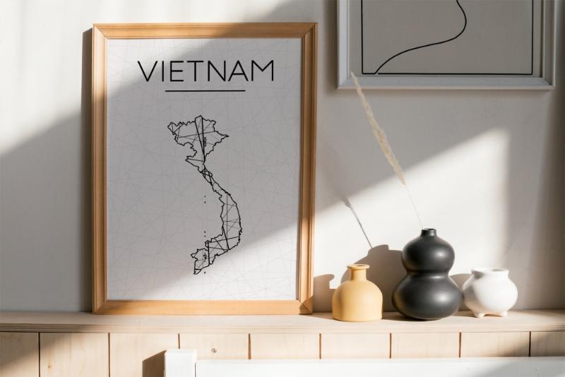 Tranh bản đồ Việt Nam - Biểu tượng nghệ thuật và tự hào dân tộc 11 mau tranh ve ban do viet nam 10