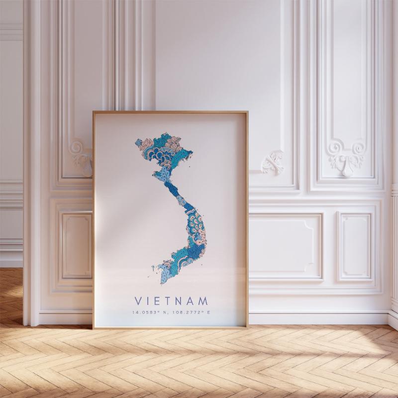 Tranh bản đồ Việt Nam - Biểu tượng nghệ thuật và tự hào dân tộc 10 Cách chọn tranh bản đồ Việt Nam phù hợp với không gian