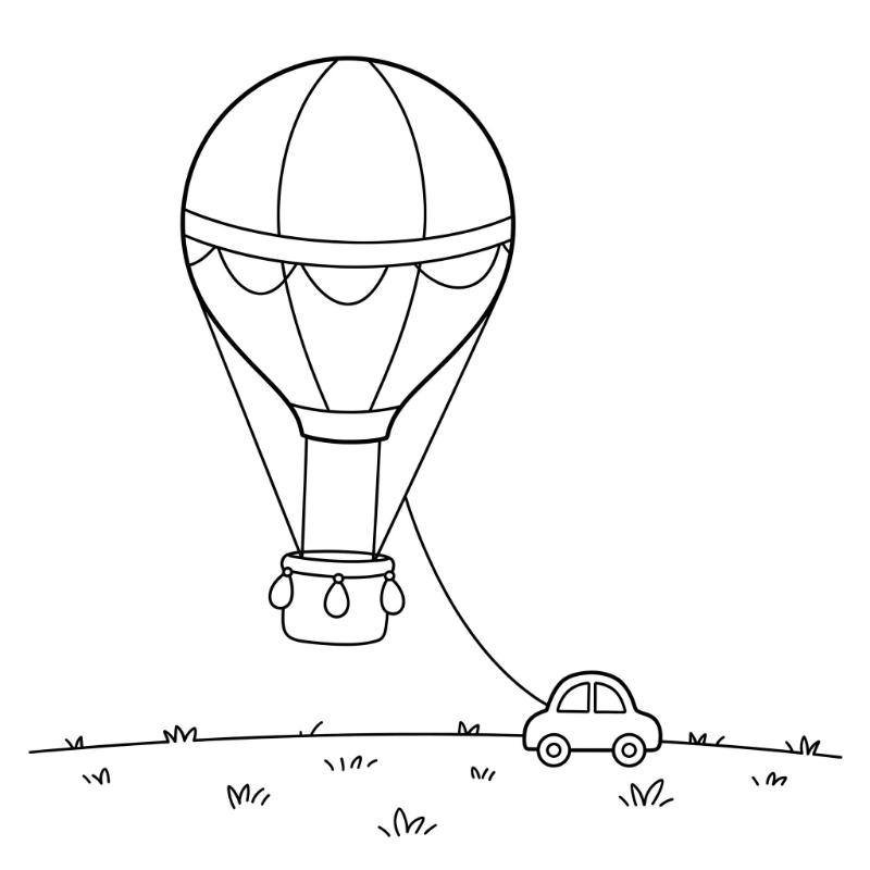 Tranh tô màu khinh khí cầu đẹp giúp bé phát triển sáng tạo 10 to mau khinh khi cau1
