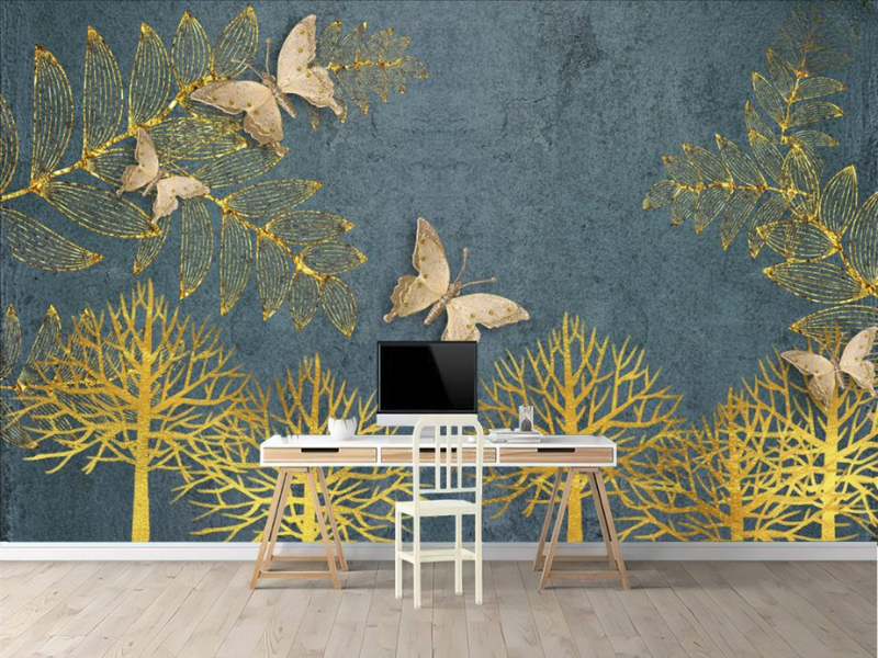 Tranh dán tường 3D chất liệu vải