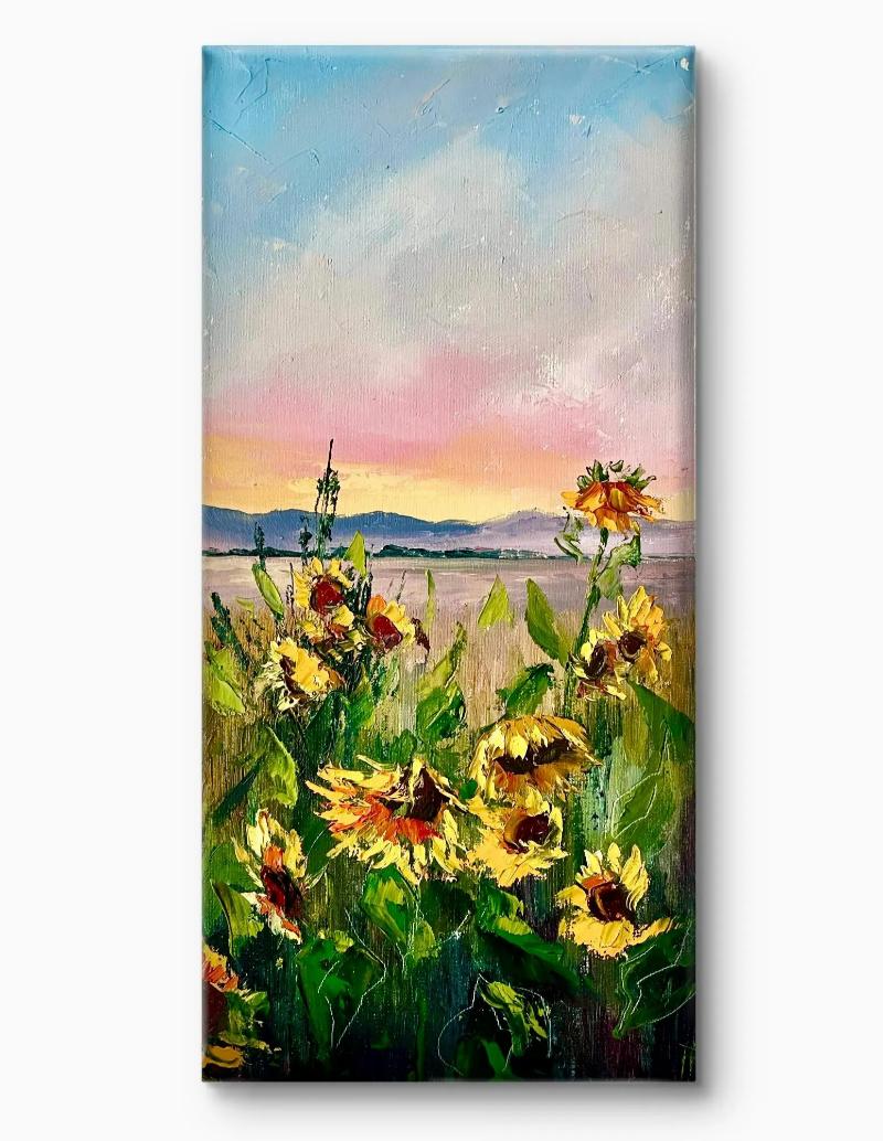 Tranh hoa hướng dương mang ý nghĩa thủy chung, son sắt và niềm tin bền vững trong tình yêu