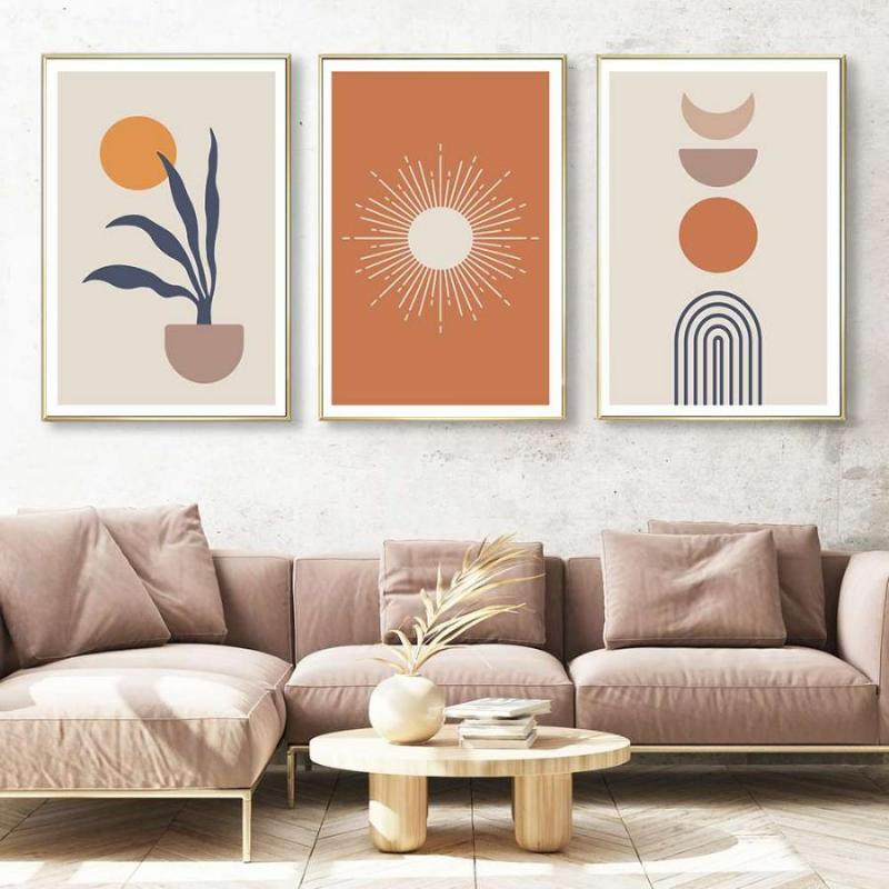 105+ mẫu tranh Minimalism tối giản đẹp, độc đáo sang trọng hiện đại 3 Tranh tối giản có nguyên tắc phối màu theo màu chủ đạo