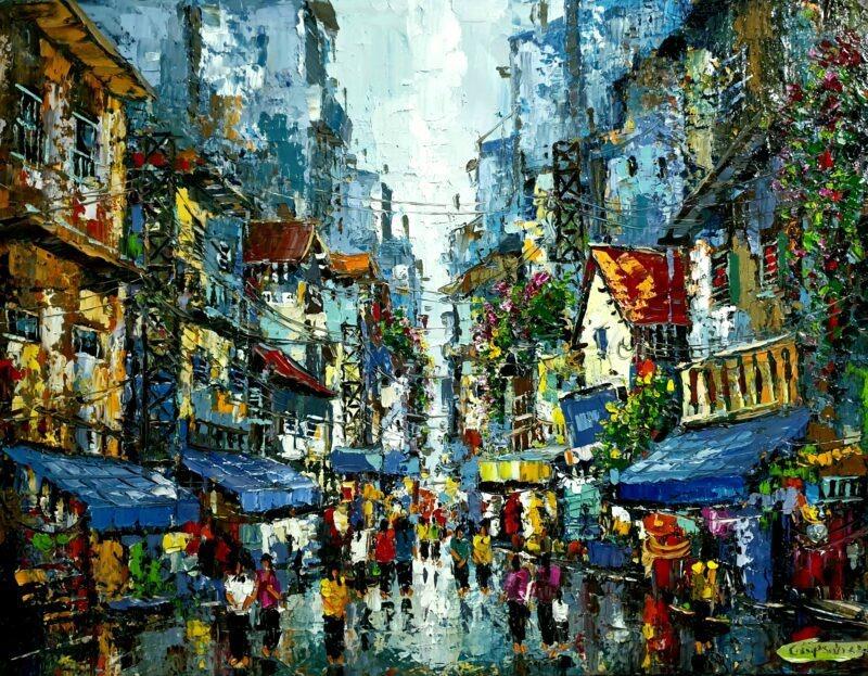 Bộ sưu tập mẫu tranh phố cổ đẹp và ý nghĩa đưa bạn du hành qua thời gian.
