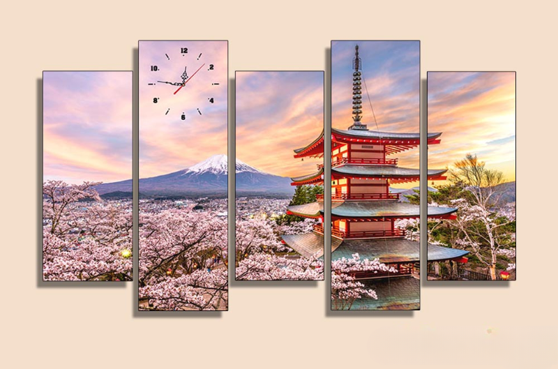 Tranh phong cảnh Núi Phú Sĩ: Ý nghĩa Phong Thủy & Tài Lộc 14 Mẫu tranh kết hợp đồng hồ, đón nhận năng lượng mới, mang lại tài vận và sự thăng tiến