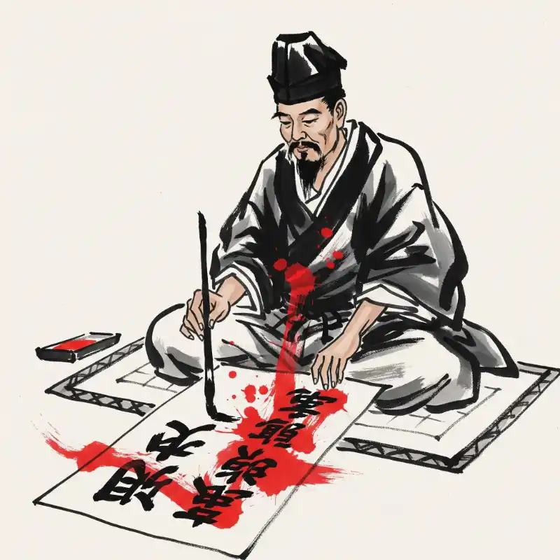 Tranh ngày Tết ông đồ viết câu đối đỏ mực tàu, nét văn hóa cổ truyền.