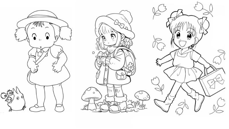 99+ Mẫu tranh tô màu anime cho bé đẹp, dễ thương, dễ tô 10 Các nhân vật nhí với phong cách đời thường và gần gũi, giúp bé thỏa sức sáng tạo màu sắc cho trang phục dạo phố