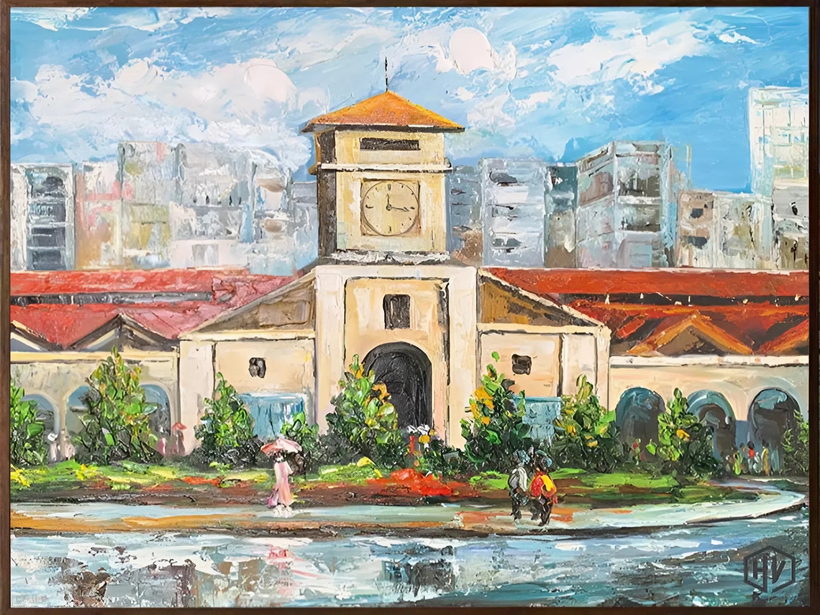 Tranh vẽ Chợ Bến Thành – Tuyển chọn mẫu đẹp nhất 2025 1 tranh-to-mau-cho-ben-thanh