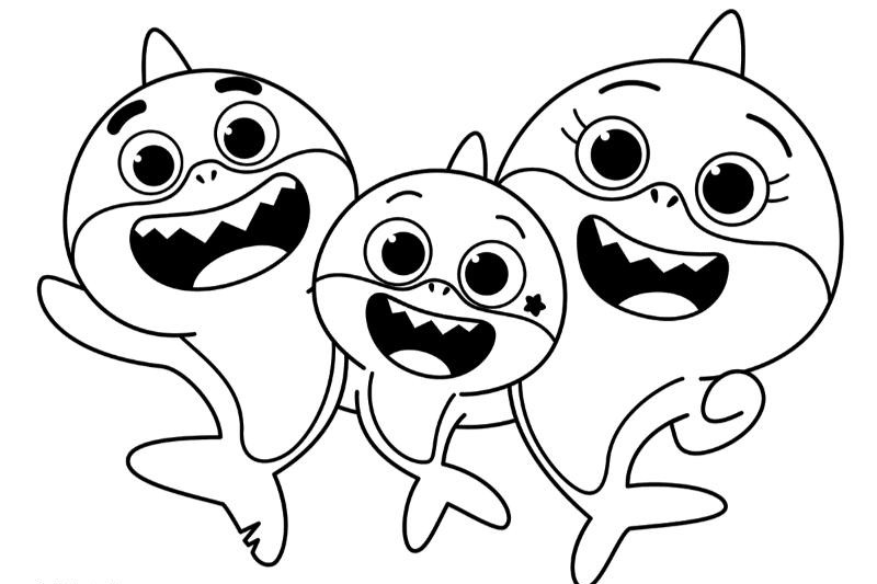 99+ Tranh tô màu con cá – Giúp bé sáng tạo & học hỏi 27 Tranh tô màu con cá mập 11