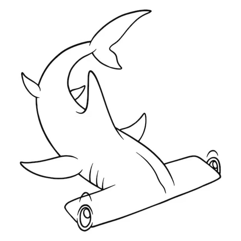 99+ Tranh tô màu con cá – Giúp bé sáng tạo & học hỏi 24 Tranh tô màu con cá mập 8