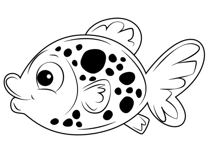 99+ Tranh tô màu con cá – Giúp bé sáng tạo & học hỏi 15 Tranh tô màu con cá vàng 14