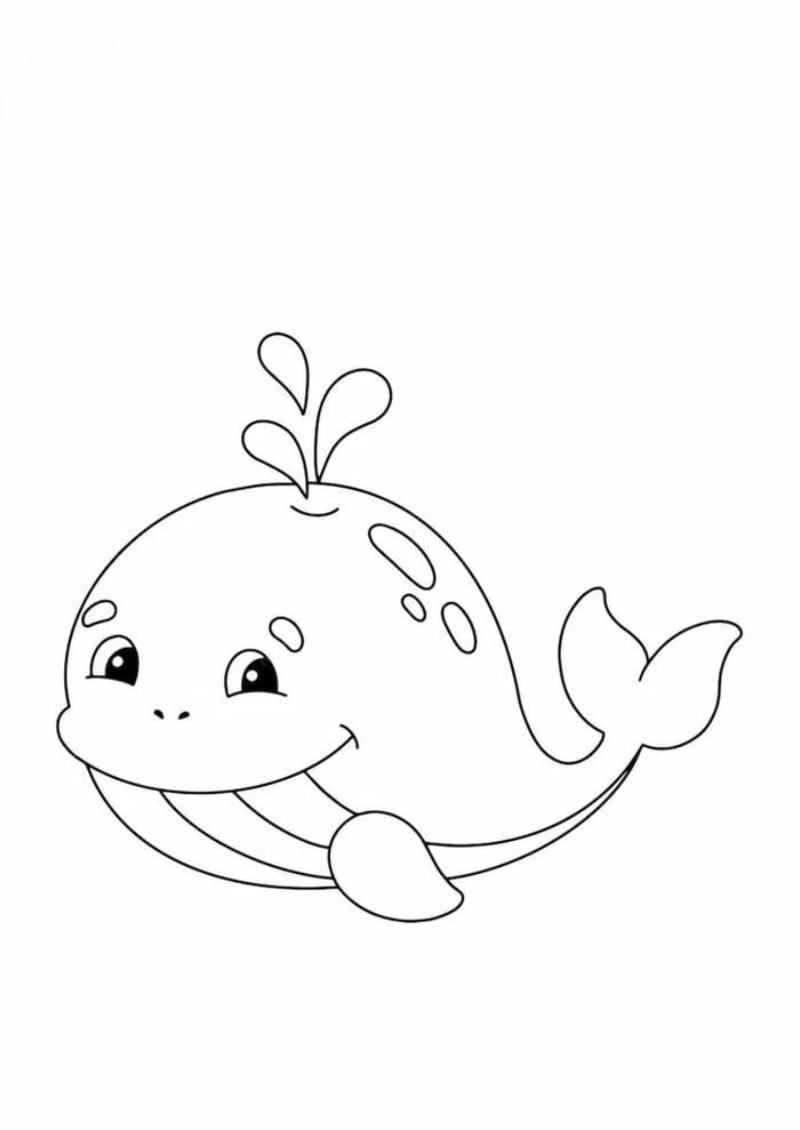 99+ Tranh tô màu con cá – Giúp bé sáng tạo & học hỏi 43 Tranh tô màu con cá voi 1