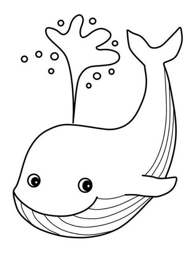 99+ Tranh tô màu con cá – Giúp bé sáng tạo & học hỏi 42 Tranh tô màu con cá voi