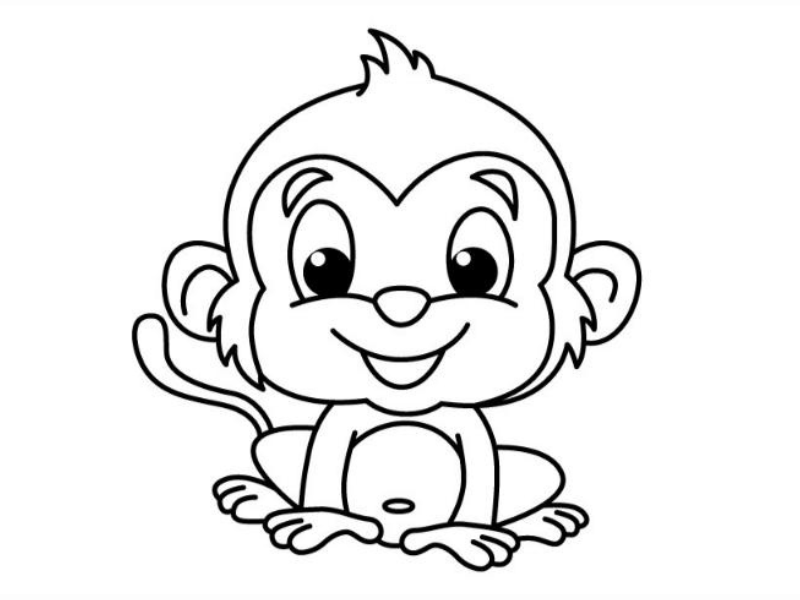 tranh to mau con khi 1111