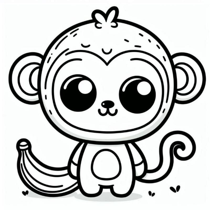 tranh to mau con khi 16