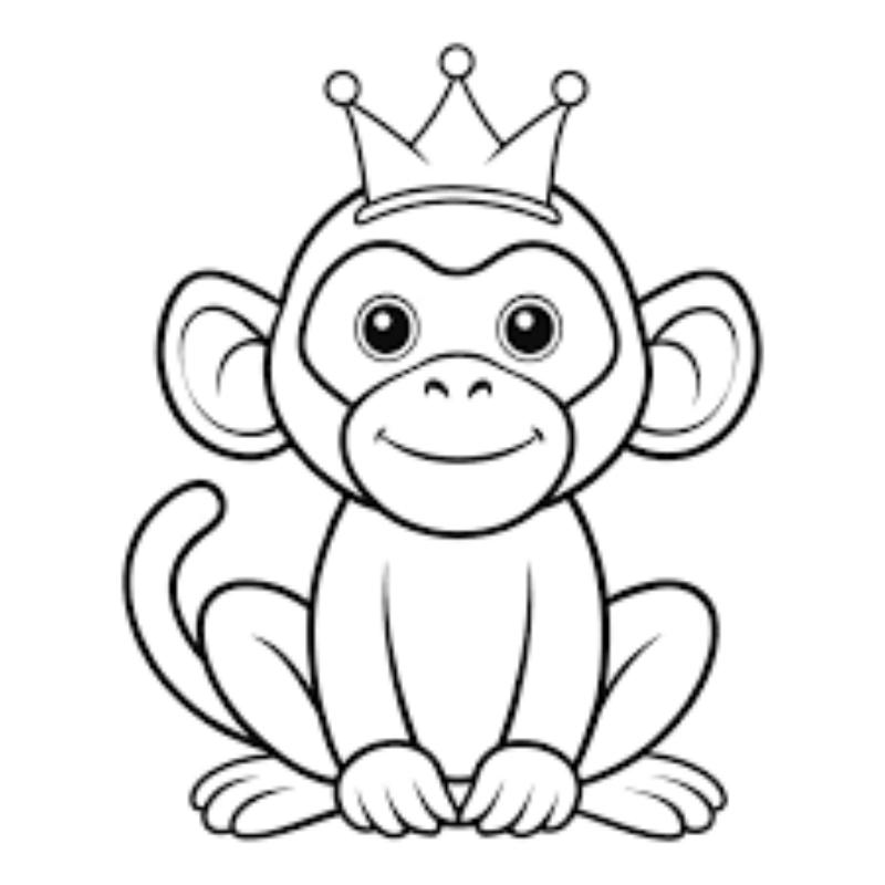 tranh to mau con khi 17