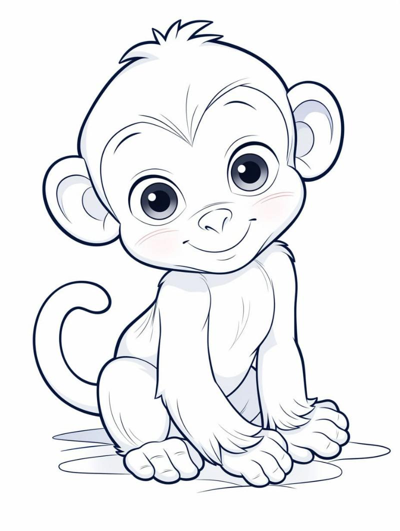 tranh to mau con khi 8