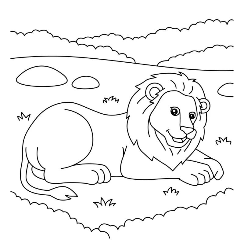 29+ Tranh tô màu con sư tử mạnh mẽ đẹp, dễ in cho bé 5 tranh to mau con su tu 0