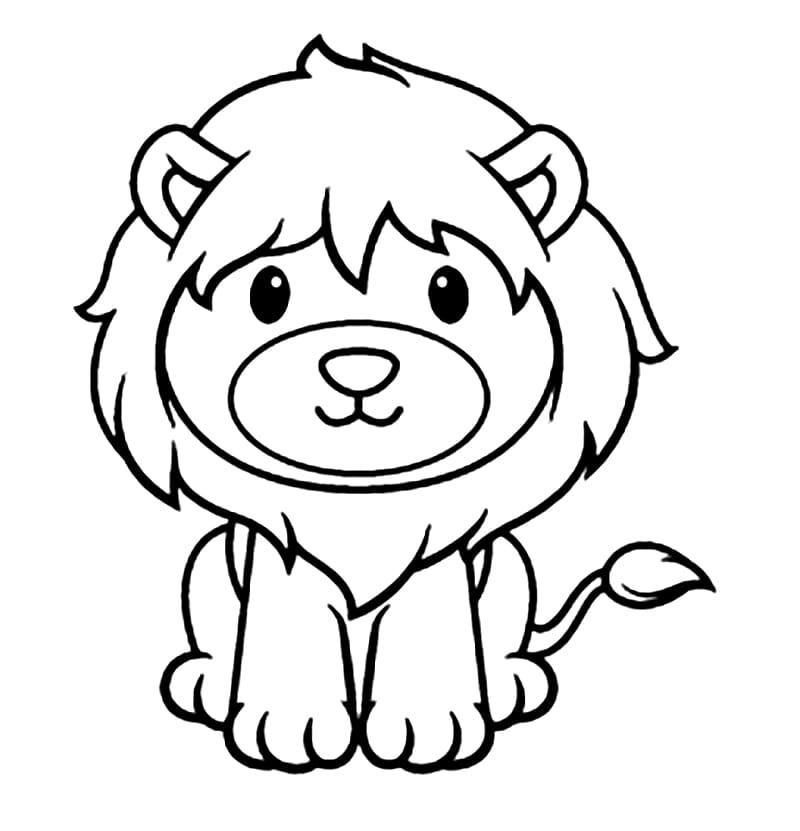 29+ Tranh tô màu con sư tử mạnh mẽ đẹp, dễ in cho bé 18 tranh to mau con su tu de thuong