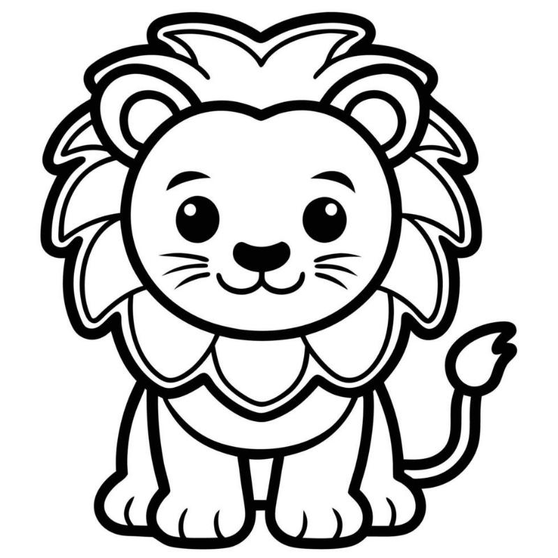 29+ Tranh tô màu con sư tử mạnh mẽ đẹp, dễ in cho bé 4 tranh to mau con su tu