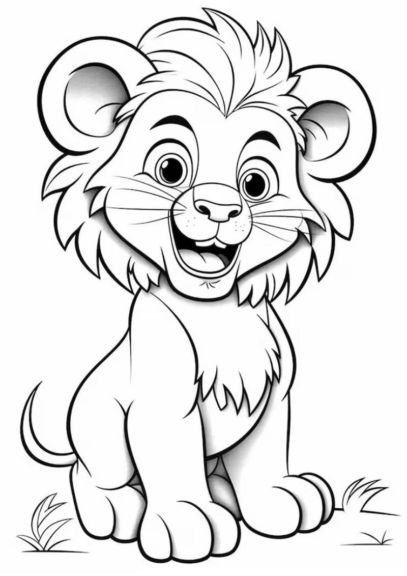 29+ Tranh tô màu con sư tử mạnh mẽ đẹp, dễ in cho bé 13 tranh to mau con su tu4