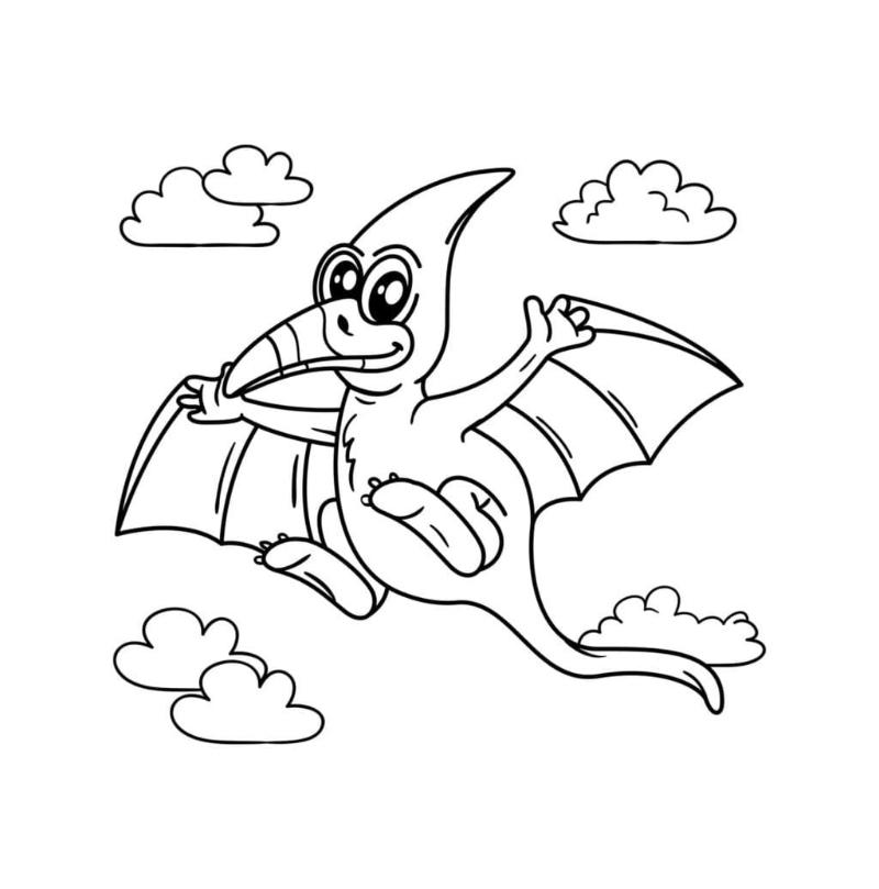 Bé vui chơi cùng chú khủng long bay Pteranodon tinh nghịch giữa những đám mây bồng bềnh.