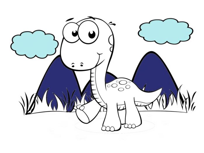 tranh tô màu khủng long