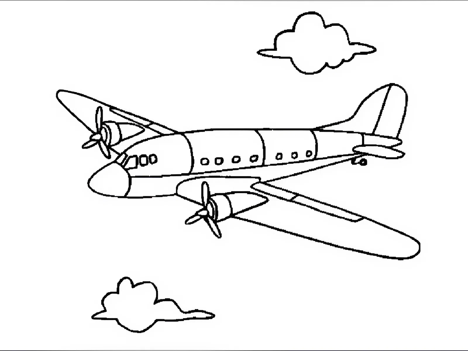 Tranh tô màu máy bay