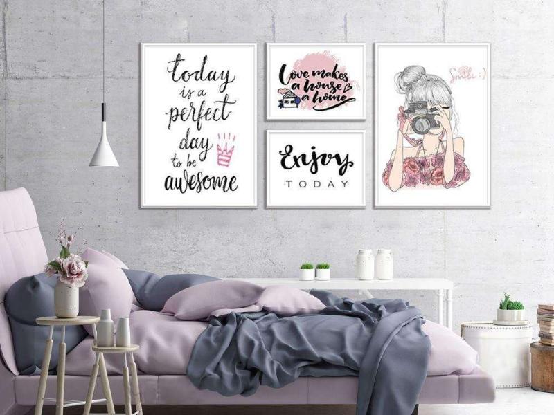 Bộ tranh quote tạo động lực và tranh minh họa nghệ thuật, thể hiện cá tính người độc thân