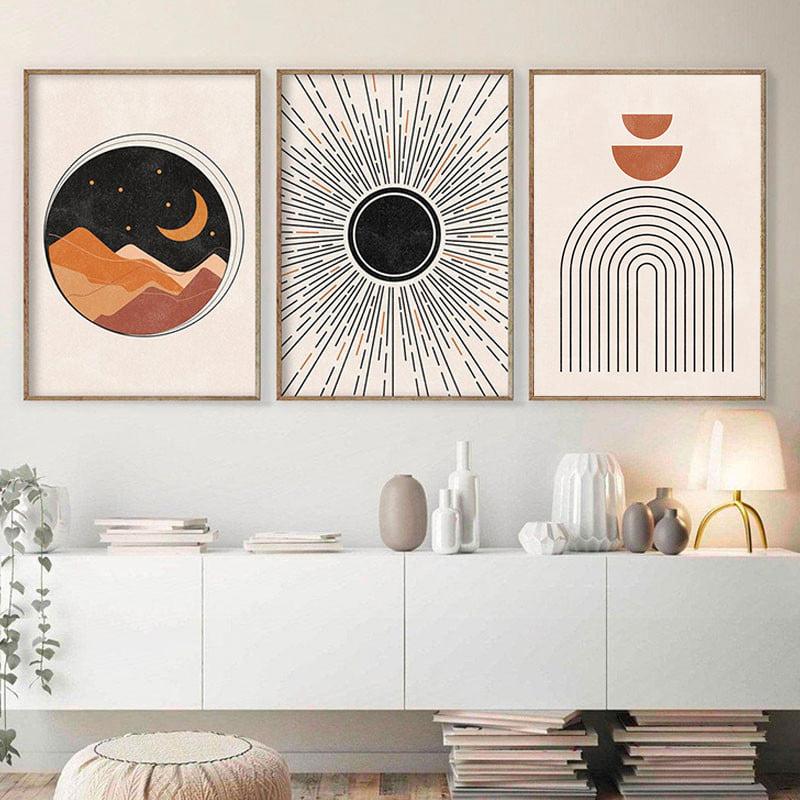 105+ mẫu tranh Minimalism tối giản đẹp, độc đáo sang trọng hiện đại 4 Treo tranh lớn trong không gian lớn