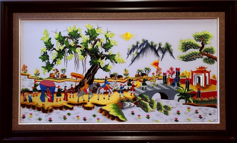 50+ Mẫu tranh vinh quy bái tổ nét đẹp văn hóa 24 Tranh vinh quy bái tổ 3d hiện đại phối màu sinh động có chiều sâu