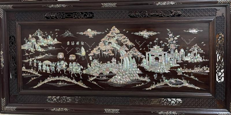 50+ Mẫu tranh vinh quy bái tổ nét đẹp văn hóa 11 tranh vinh quy bái tổ khảm trai thủ công chi tiết tinh vi sắc nét