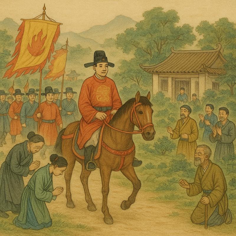 50+ Mẫu tranh vinh quy bái tổ nét đẹp văn hóa 28 Tranh vinh quy bái tổ dân gian màu tươi rực rỡ cảnh quê Việt