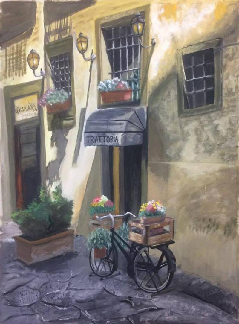 Tranh xe đạp – Vẻ đẹp hoài niệm và mộc mạc trong nghệ thuật 19 tranh xe dap 16