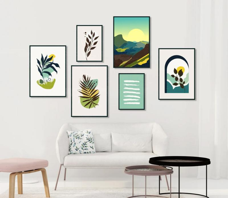 Tranh scandinavian với bố cục cân đối và màu sắc hài hòa giúp không gian trở nên nhẹ nhàng, thoải mái và dễ chịu