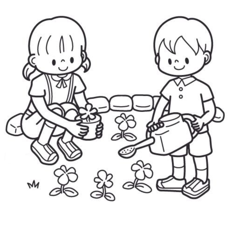 Tranh tô màu chủ đề bản thân