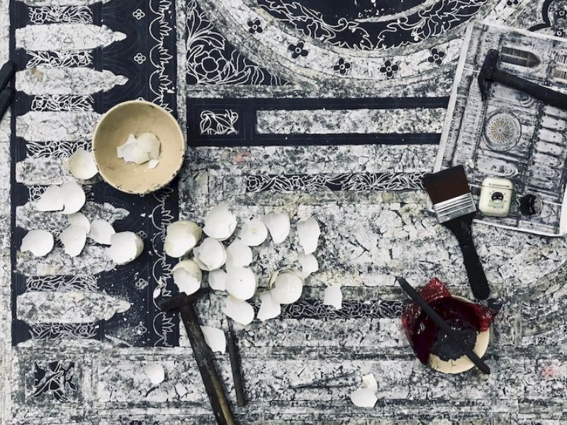 Tranh sơn mài vỏ trứng là gì ?