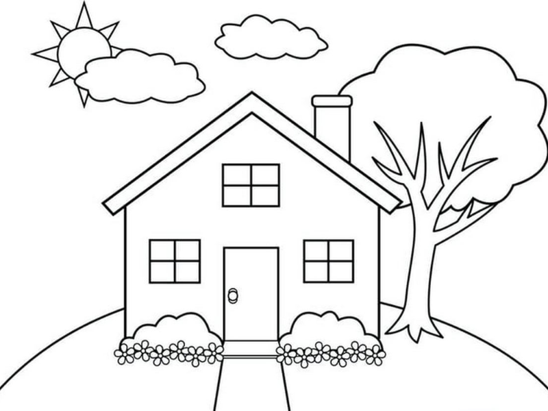 Top 89+ Mẫu tranh tô màu ngôi nhà đẹp cho bé - Atnam 2 Tranh tô màu ngôi nhà